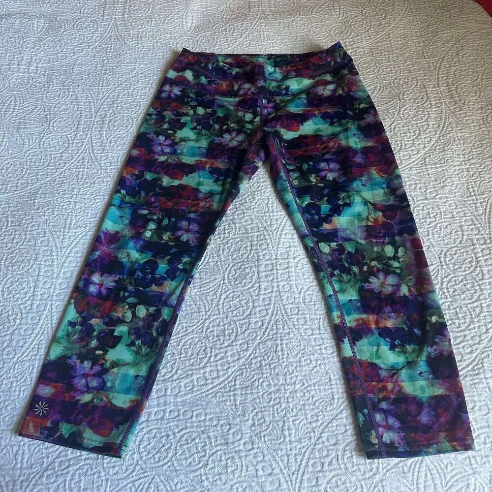 Athleta Floral Fade Sonar Leggings Size Medium